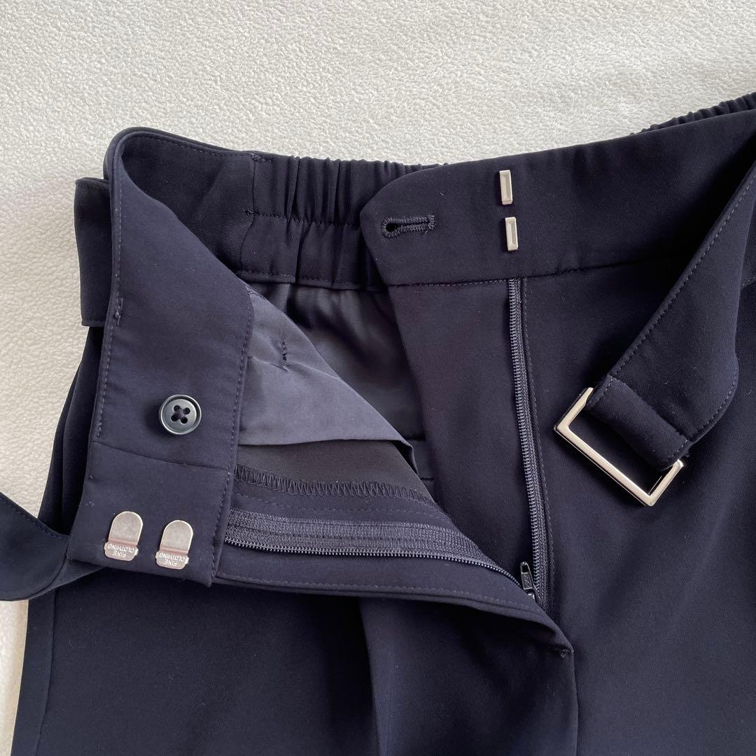 美品✨プラステ ノーカラー パンツ スーツ セットアップ グレー ネイビー