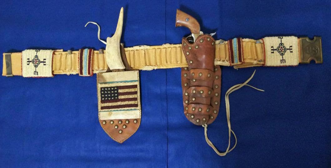 65 入手困難 一点物 1890s アンティーク インディアン US ガンベルト