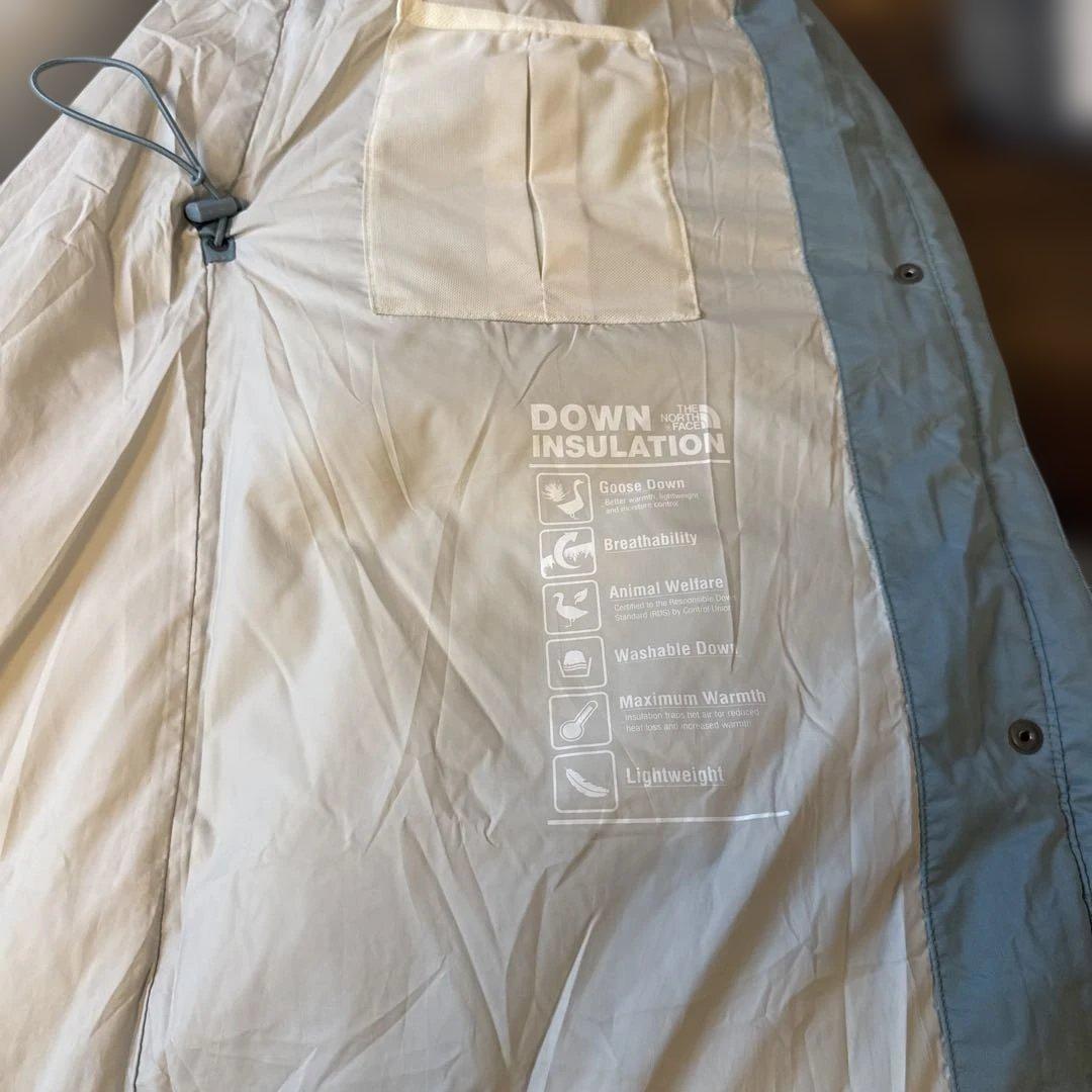 暖かい☆The North Face フード付きロングコート 水色　553