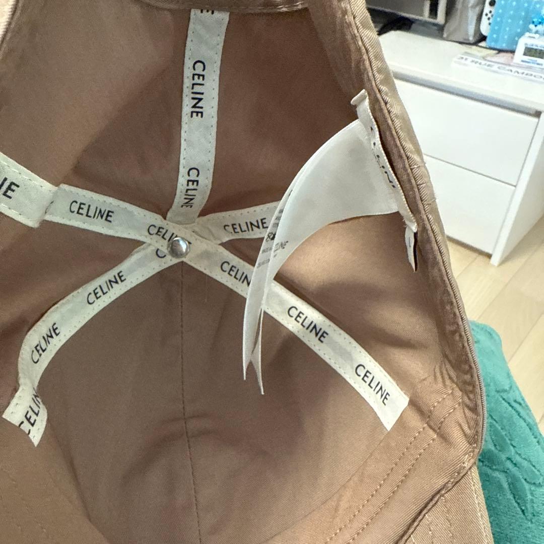 CELINE ベージュ ベースボールキャップ L