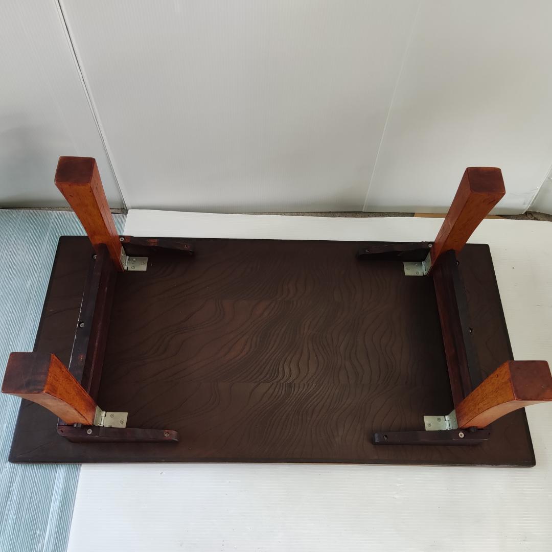 【アンティーク】昭和レトロ 木製 折り畳み式 四角形ちゃぶ台 文机 飾り台