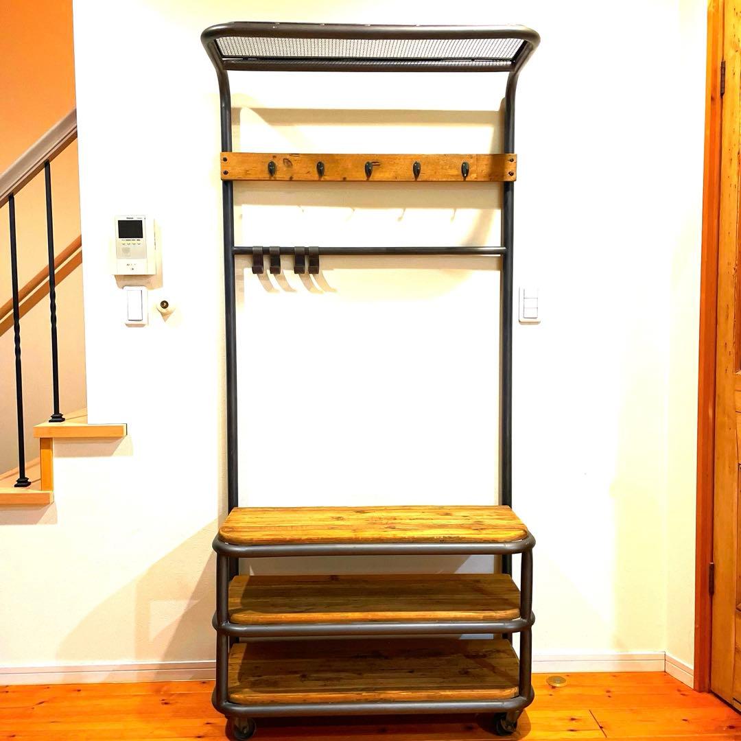 アンティークスチールラック　アイアンラック　ヴィンテージオープンシェルフ