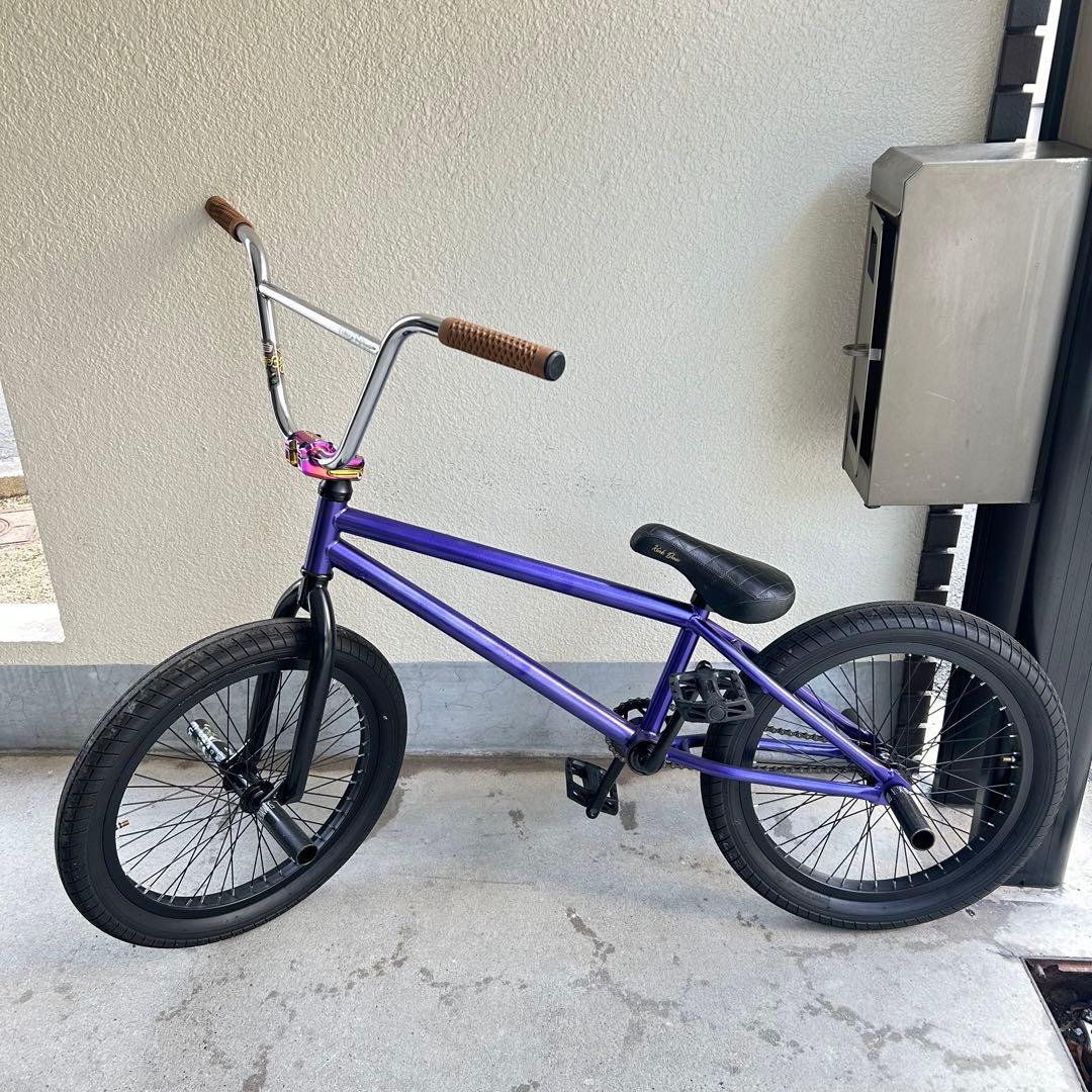 大阪鶴見区直接引取りBMXバイク パープル カラフルステム