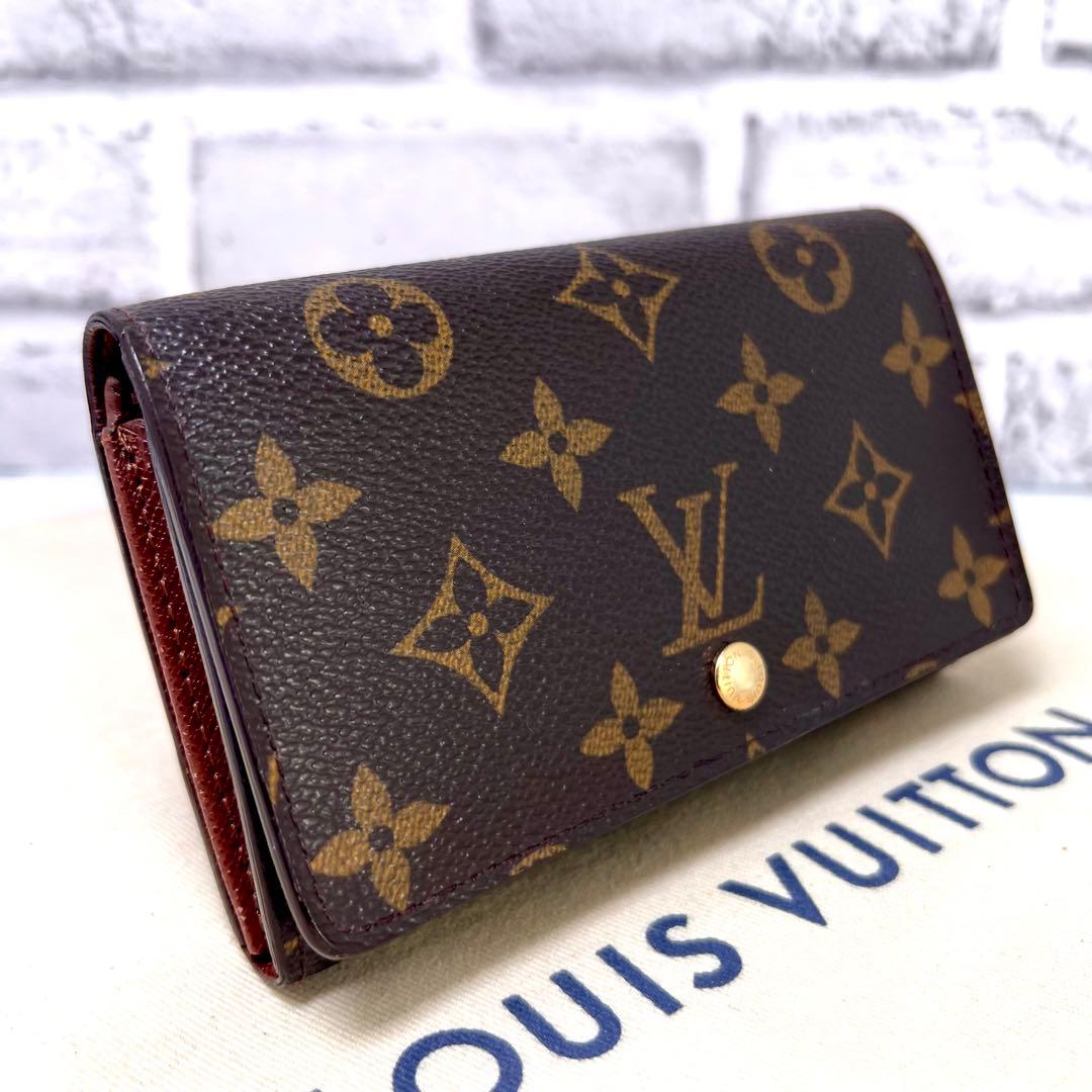 【美品】 ルイヴィトン モノグラム ポルトモネジップ M61738二つ折財布