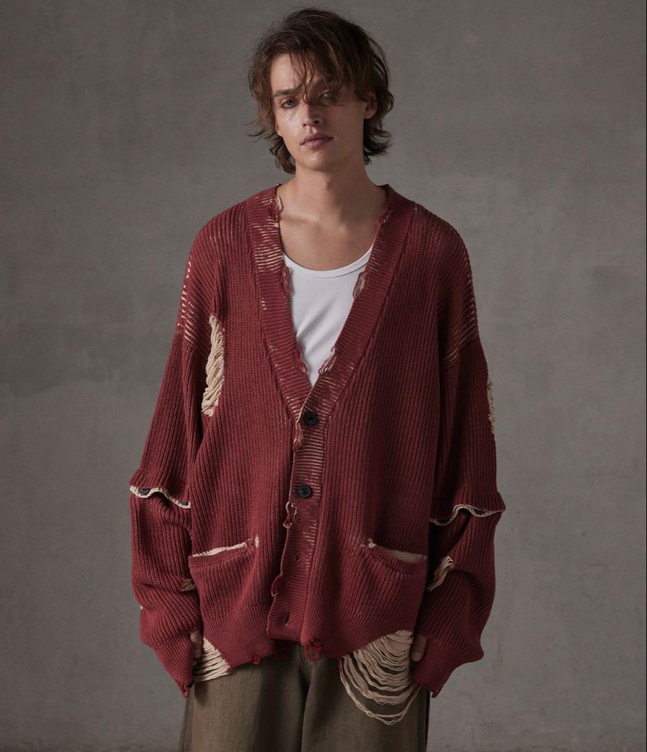 GRANCY 赤カーディガン