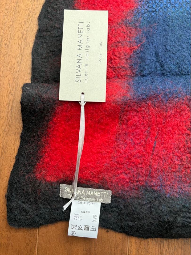 【新品タグ付き】SILVANA MANETTI チェックポイント ストール