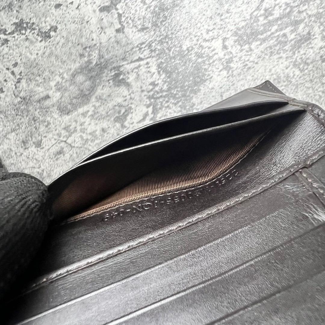 FENDI ズッカ柄 レザー×キャンバス 二つ折り財布 エフイズロゴ