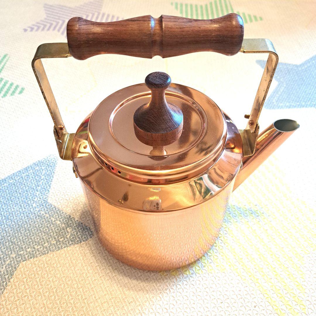 森井金属　カナディアンケトル　銅製やかん 木製ハンドル　ブロンズ　morico
