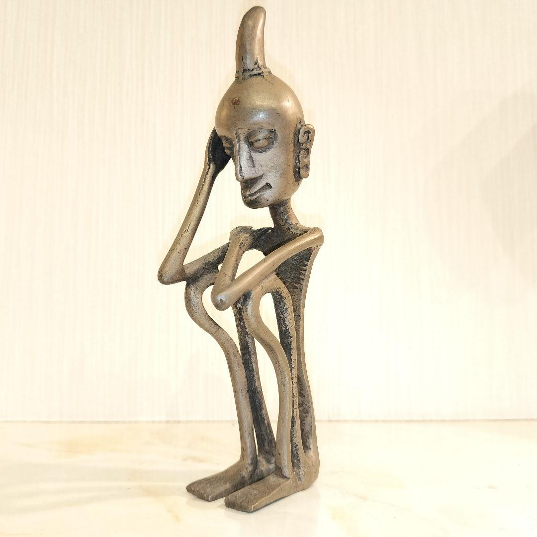 プリミティブアート アフリカ 金属製 ブロンズオブジェ