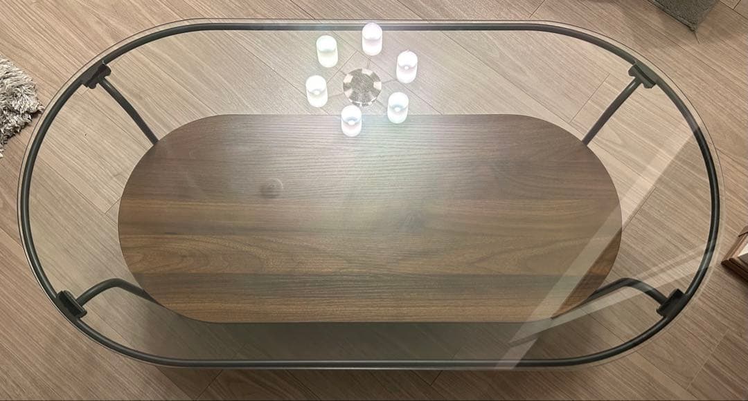 レガート コーヒーテーブル L ブラック×ブラウン