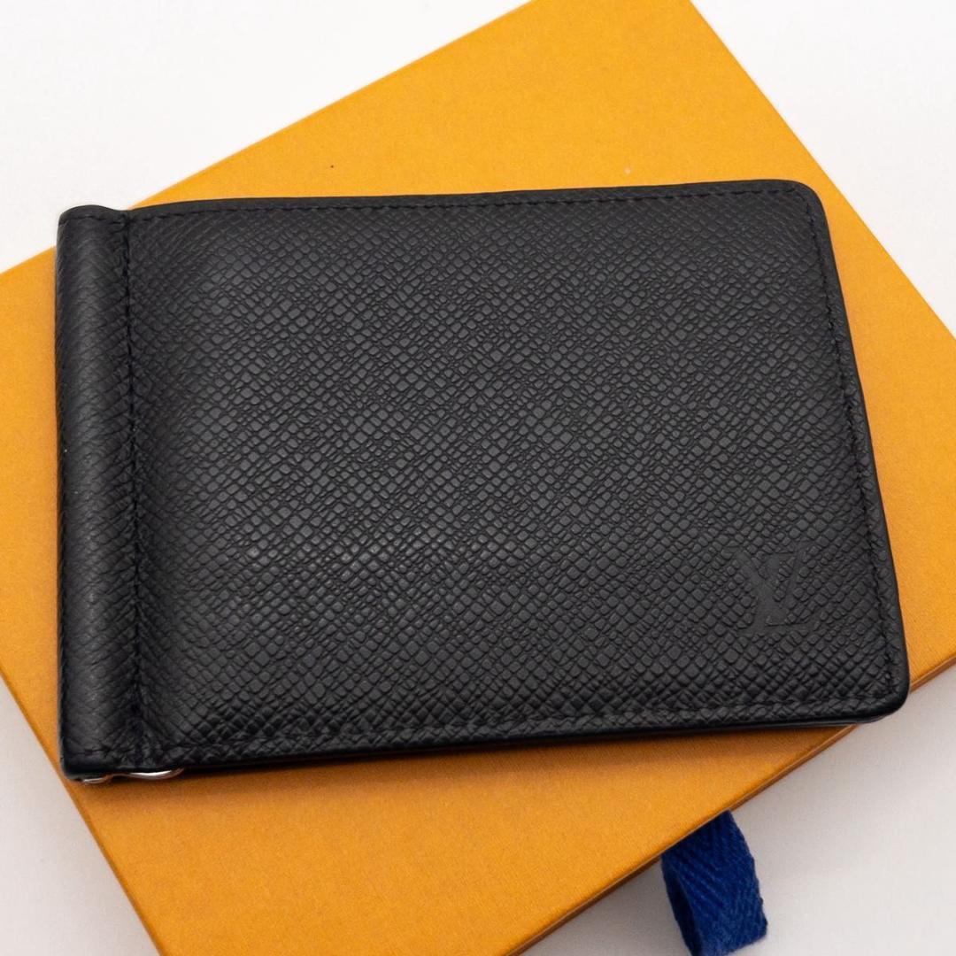 【超極美品】ルイヴィトン　ポルトフォイユパンス　タイガ　マネークリップ　黒