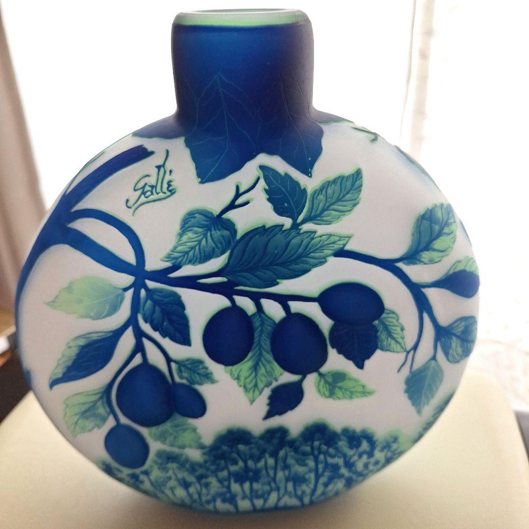 エミール・ガレ【アンティーク】ガラスボトル〈円形希少〉