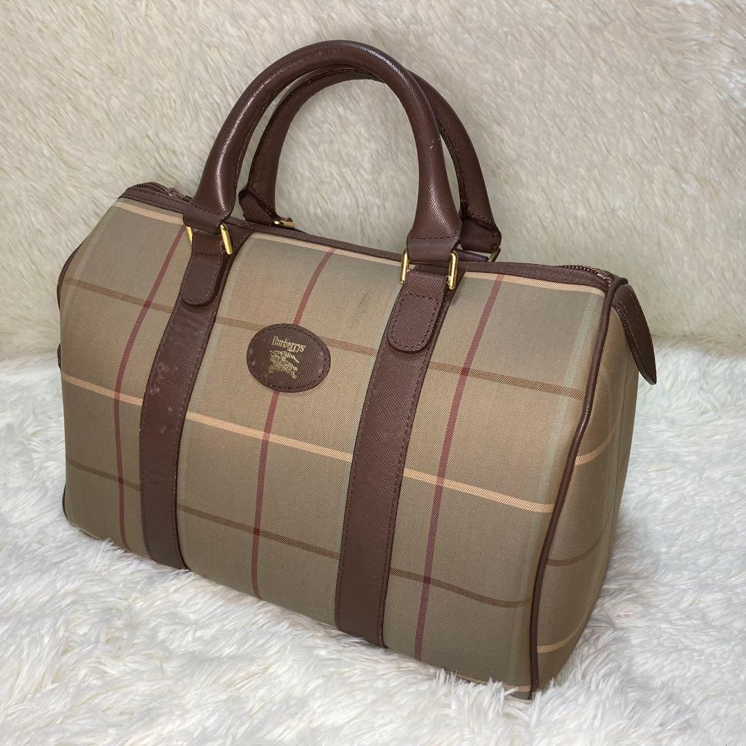 BURBERRY バーバリー ミニボストンバッグ メガノバチェック ヴィンテージ