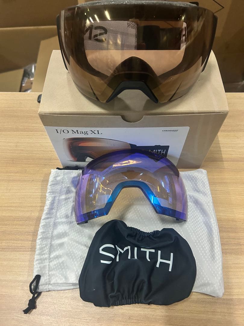 スキー・スノーボードアクセサリー SMITH I/O Mag XL Black Pro Phot Gold