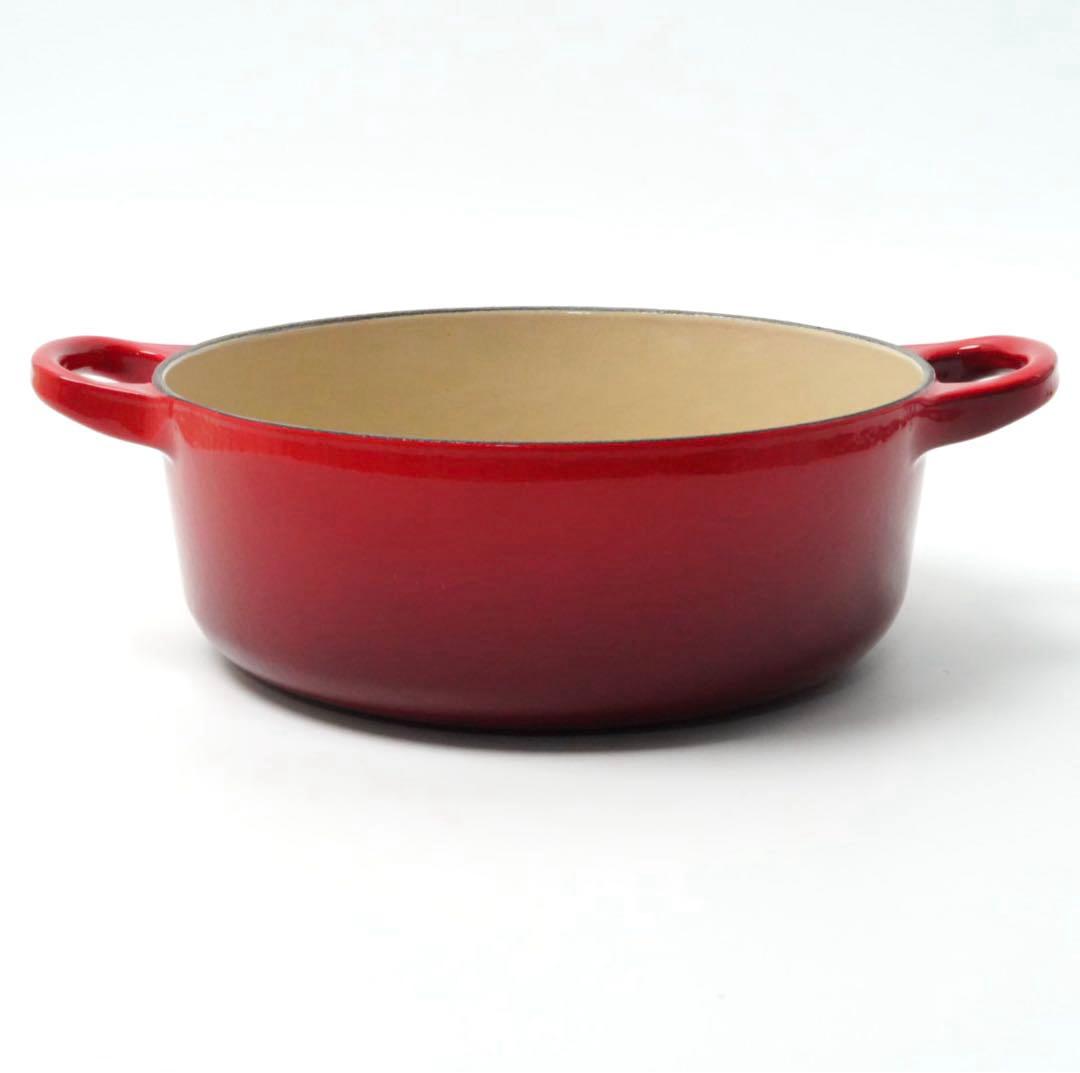 【美品】LE CREUSET　ココット ジャポネーズ チェリーレッド　18cm