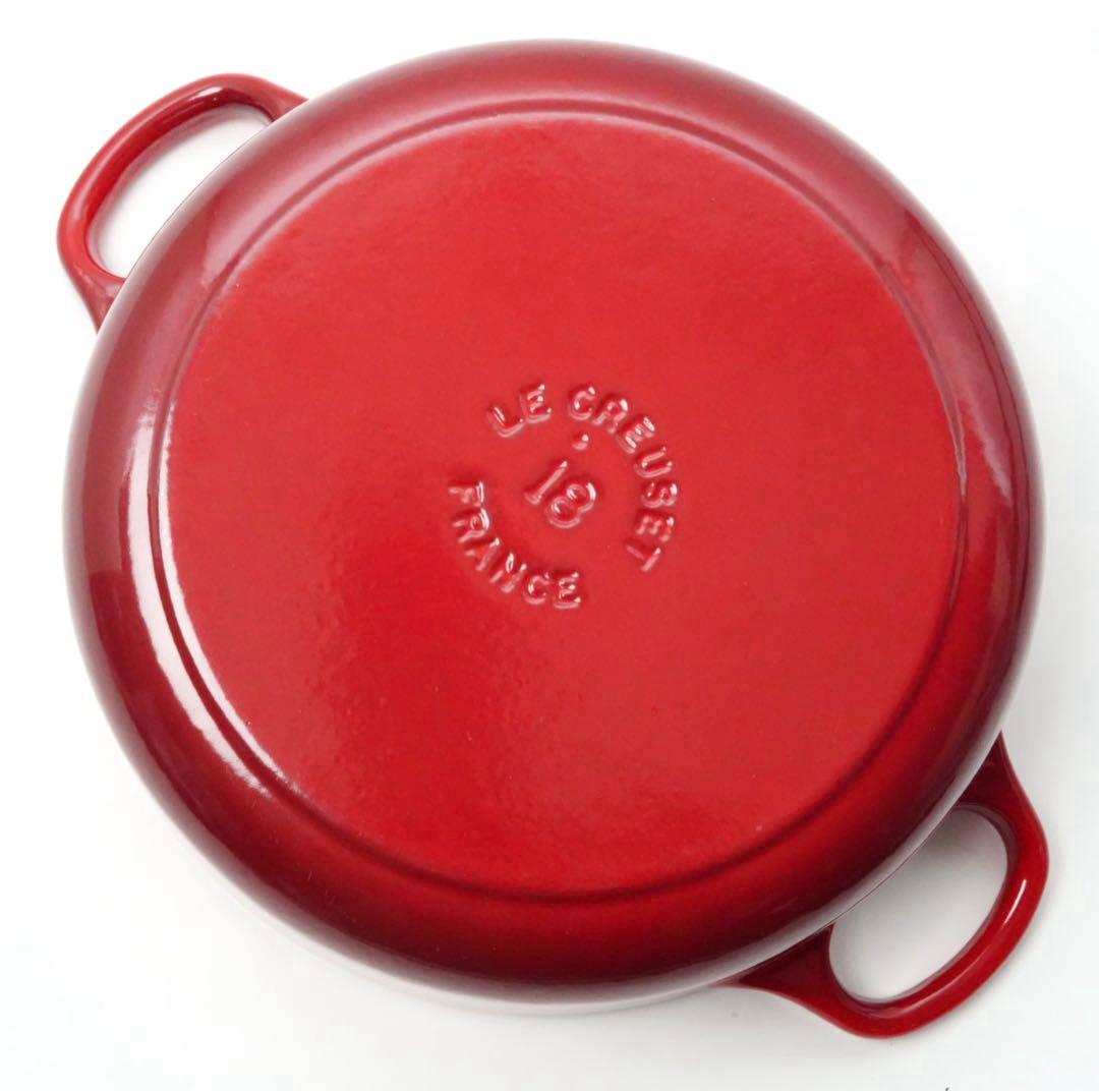 【美品】LE CREUSET　ココット ジャポネーズ チェリーレッド　18cm