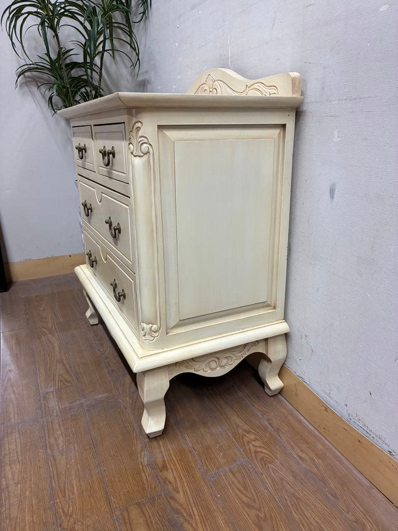 管439☆フレンチスタイル☆アンティーク調☆姫系☆3段チェスト