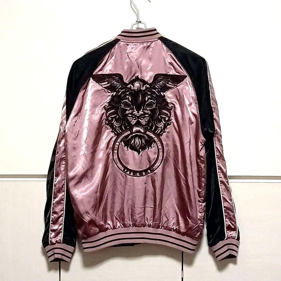 天使てち　美品★DIESEL1978　刺繍　ウルフ　リバーシブルスカジャン