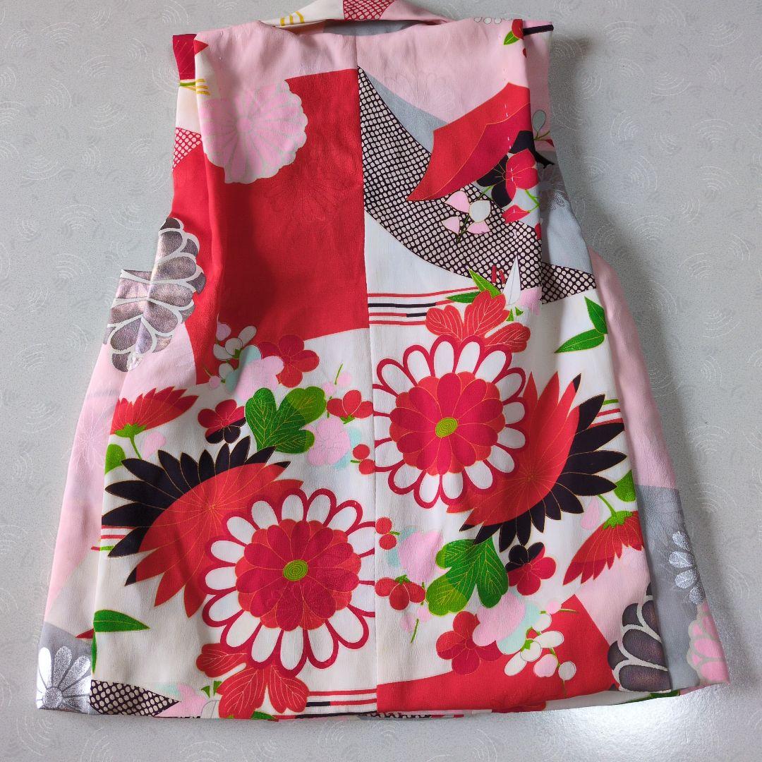 七五三３歳女の子正絹手作りの被布（中綿無し）