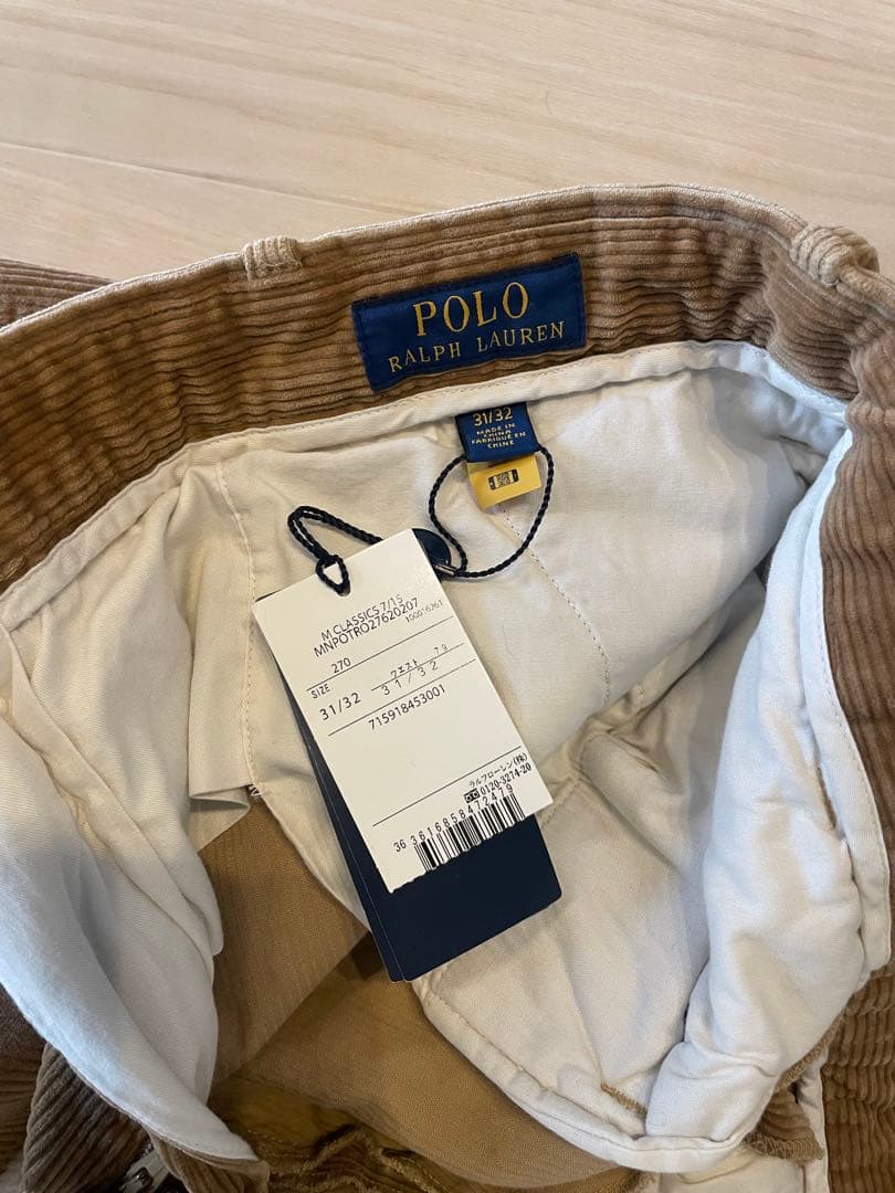 【新品未使用】ラルフローレン コーデュロイパンツ 31/32 ベージュ