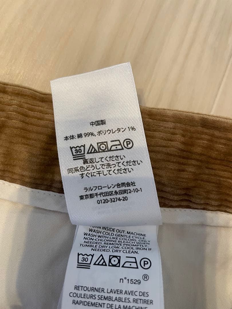 【新品未使用】ラルフローレン コーデュロイパンツ 31/32 ベージュ