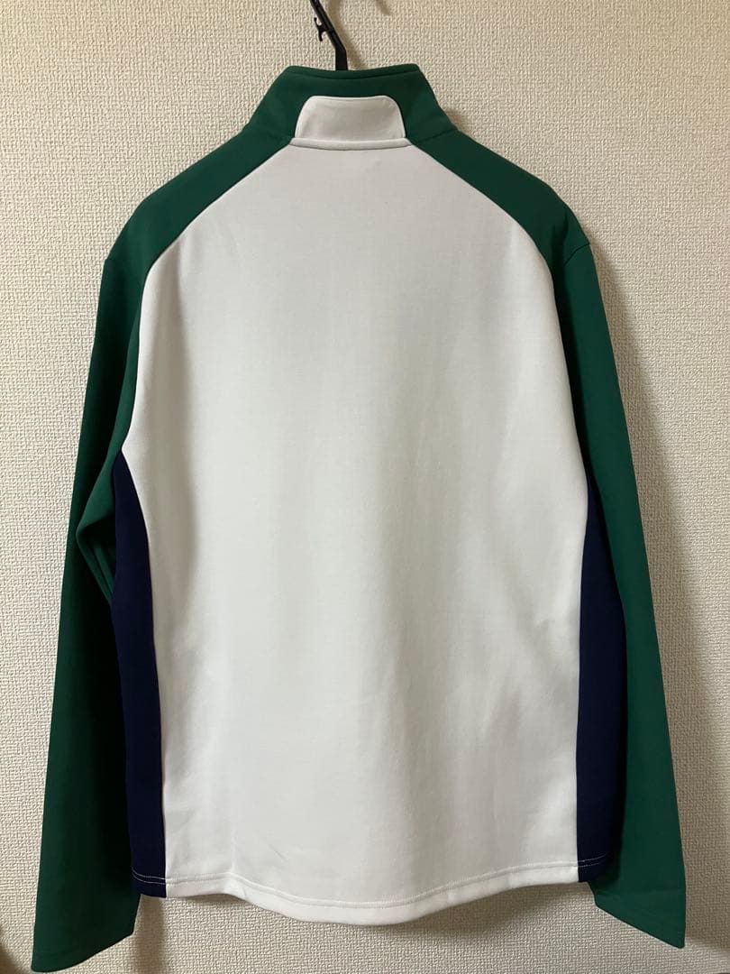 RLX ゴルフ カラーブロック ダブルニット プルオーバー M モックネック 緑