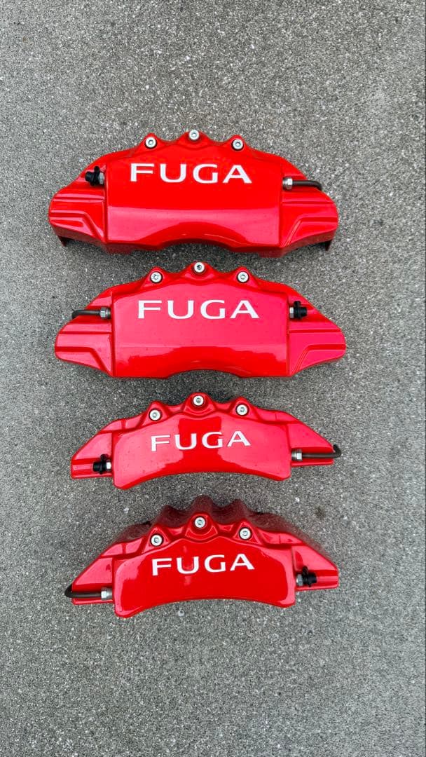 FUGA ブレーキキャリパー レッド 4個セット　ウェーバースポーツ