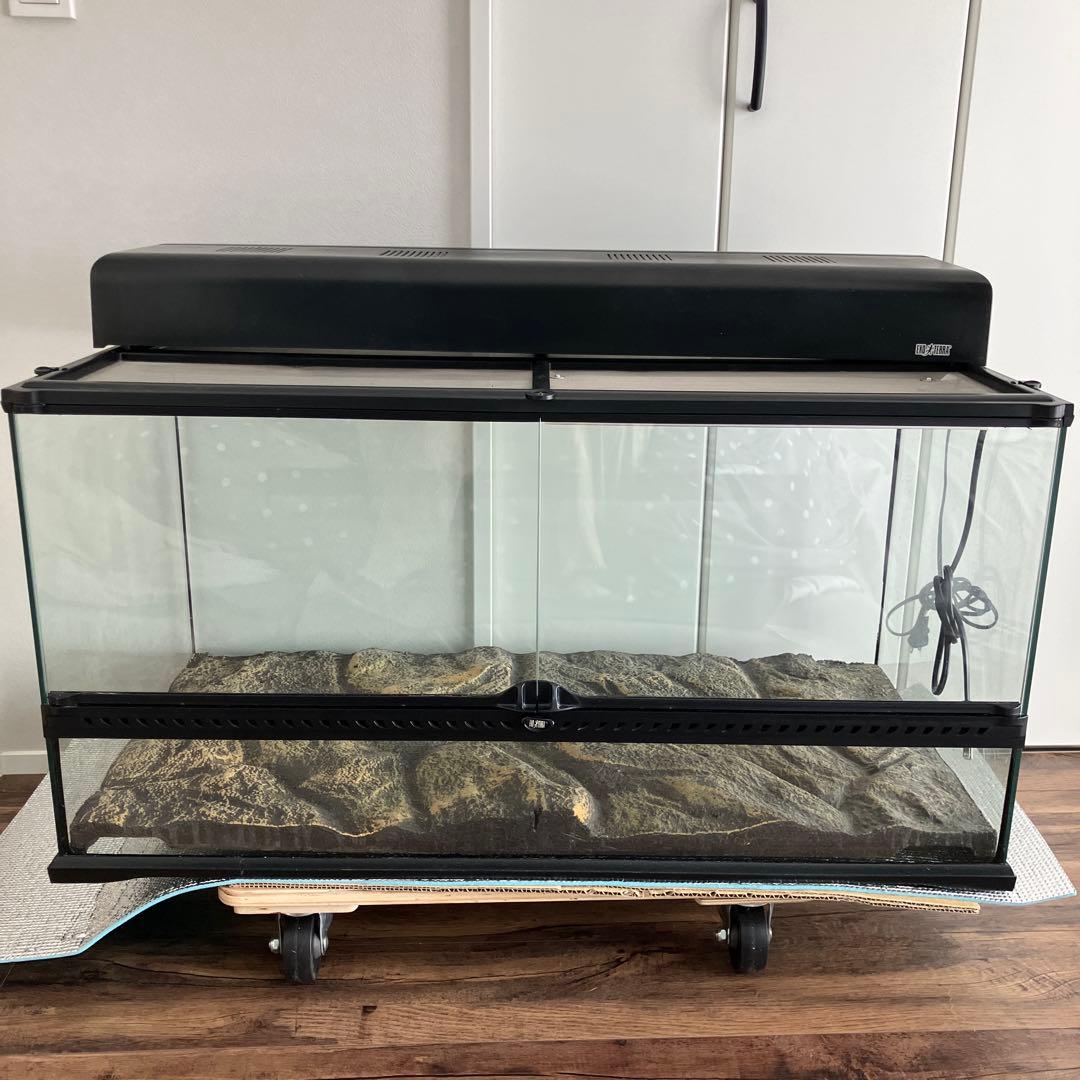 引き取り可　エキゾテラ爬虫類・両生類飼育用専用ケージ9045 暖トツ　トップ90