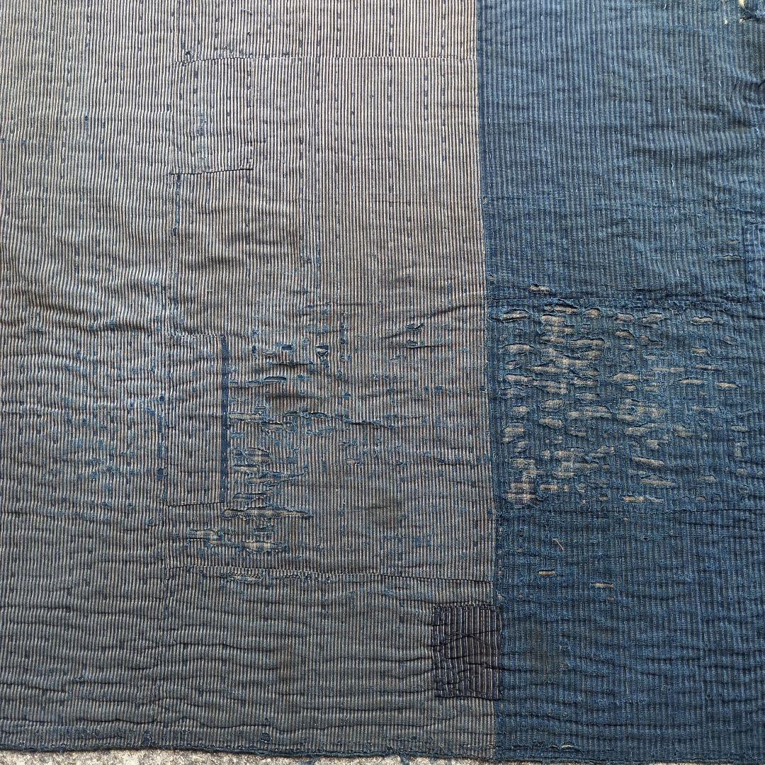 襤褸　厚手　5幅　継ぎ接ぎ　古布　刺し子　リメイク　BORO　アンティーク