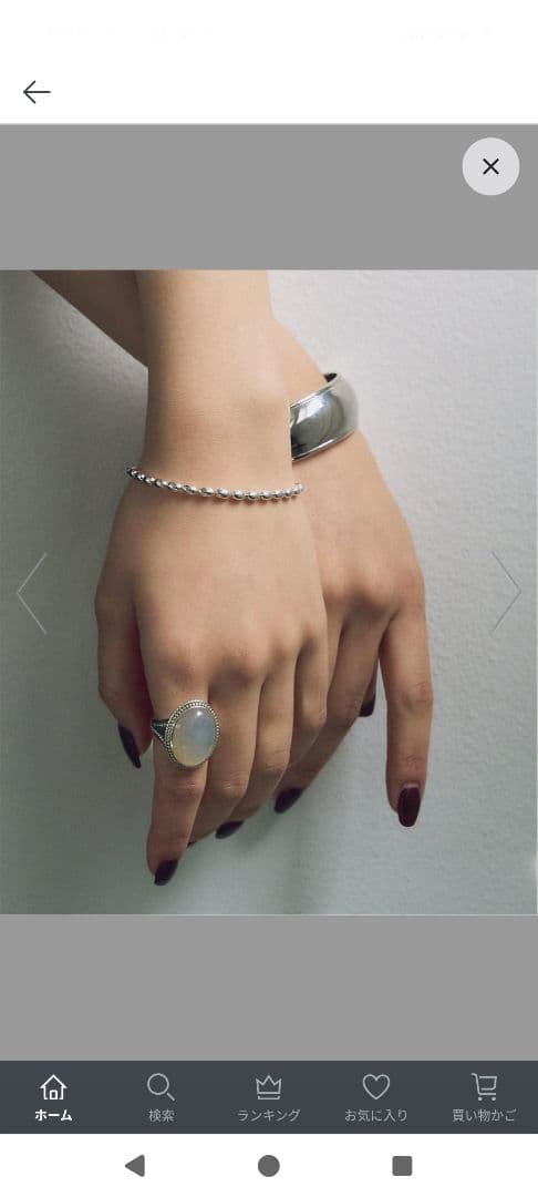 【SAMH by LILAS】ホワイトムーンストーンリング 13号