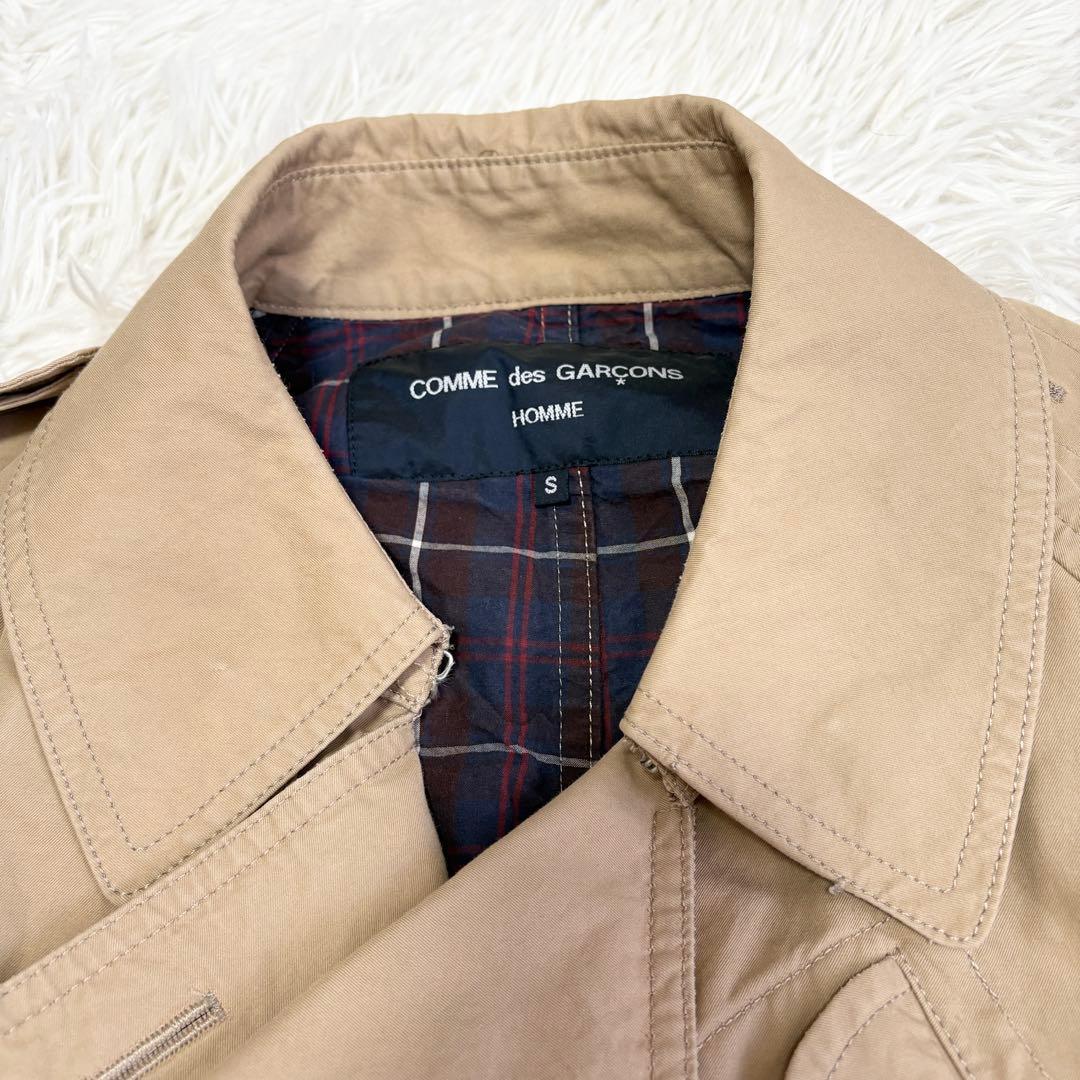 コムデギャルソンオム　トレンチコート　付属品完備　ベージュ　総丈114cm