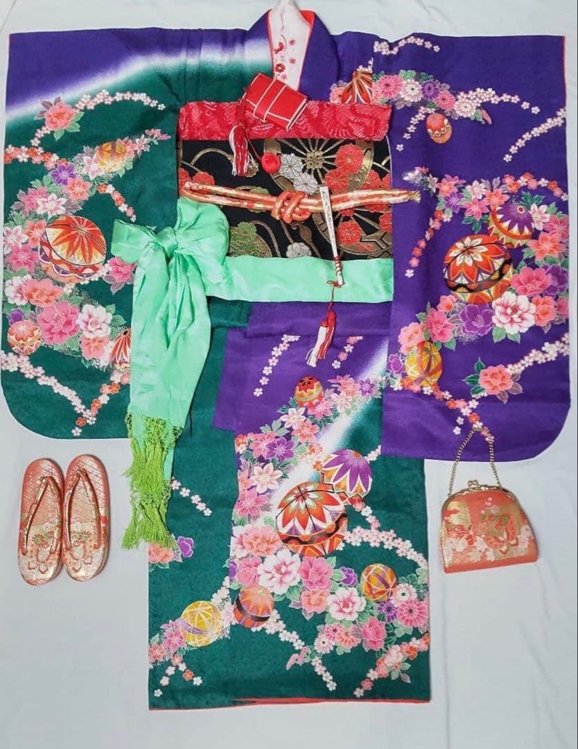 7歳女の子お着物セット七五三やお参りに