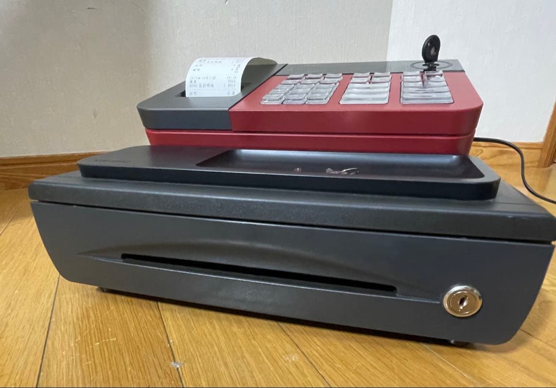 【美品/1ヶ月保証付き】カシオレジスター SE-S10 人気コンパクト レッド