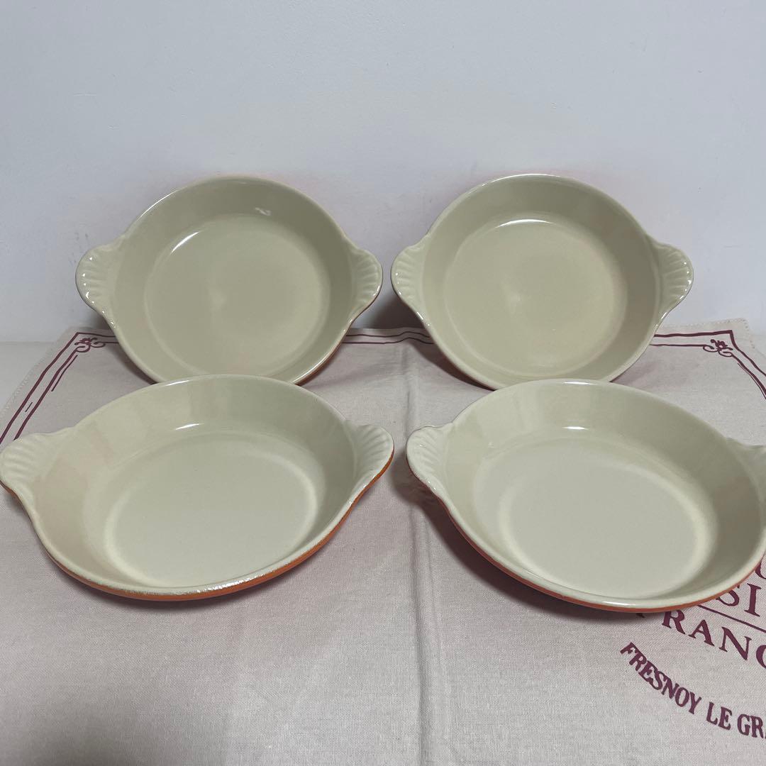 美品 ルクルーゼ 鋳鉄 プレートロンド シャローディッシュ