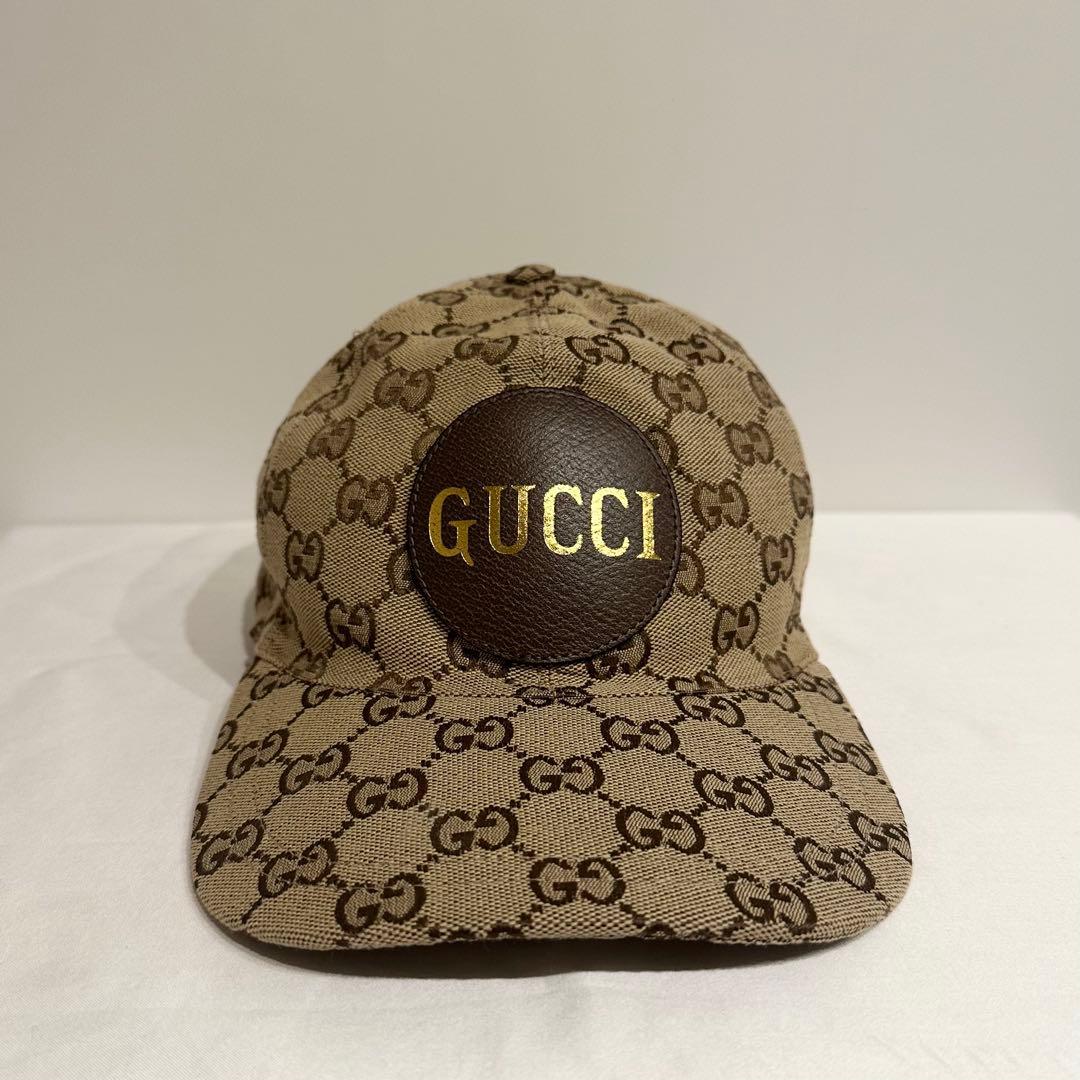 【美品】GUCCI ベージュ GGパターン キャップ