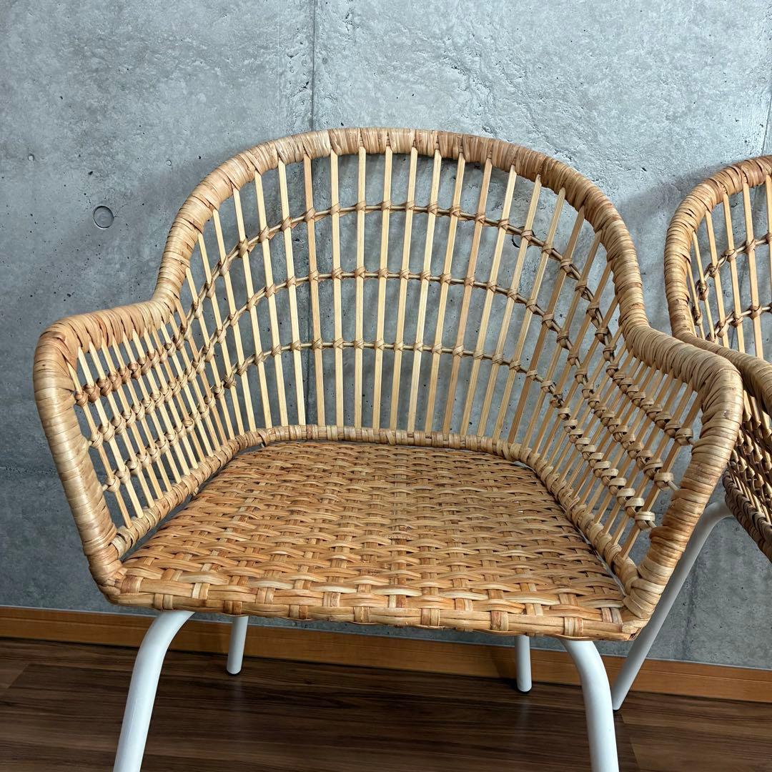 IKEA　イケア NILSOVE ニルソーヴェ チェア　ラタン　椅子　2脚セット
