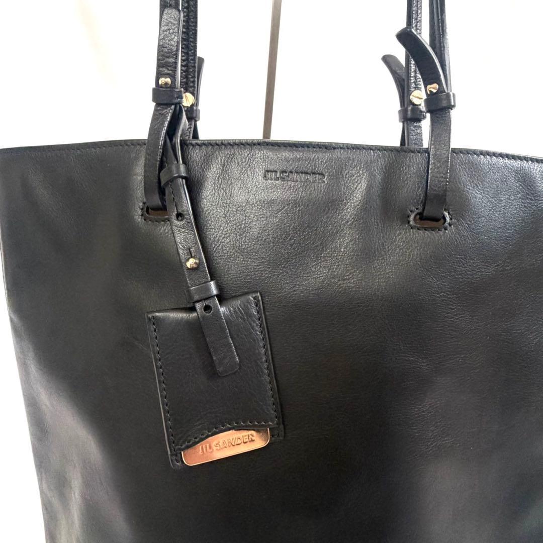 ジルサンダー トートバッグ　ブラック　レザー　JIL SANDER