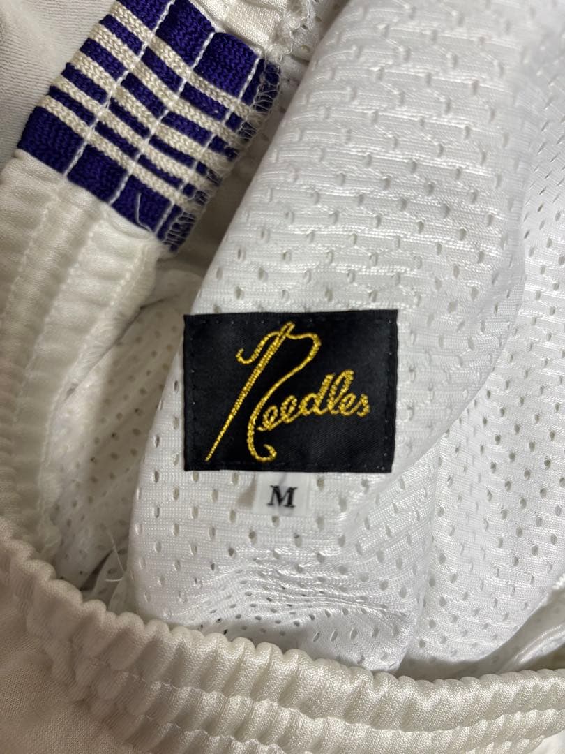 Needlesトラックパンツ Mサイズ 白紫