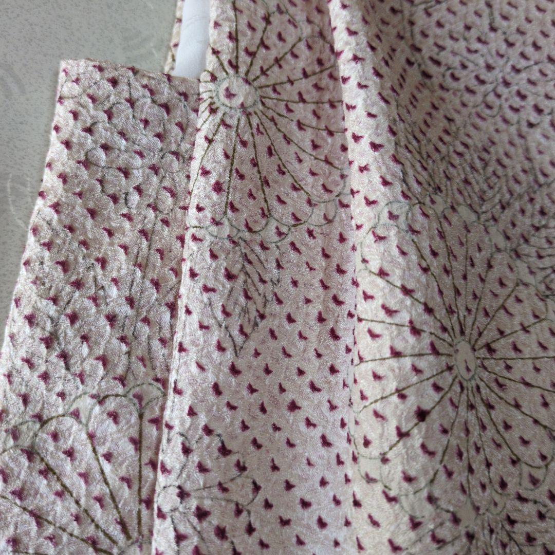 七五三３歳正絹絞りの花柄入りの被布（中綿無し）