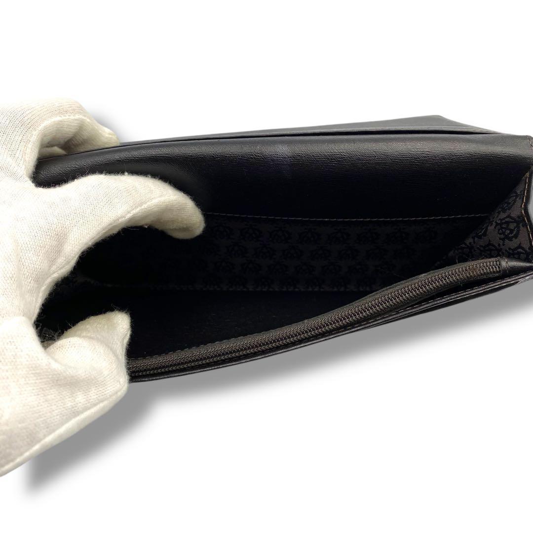 未使用級 Dunhill ダンヒル 長財布 サイドカー オールレザー 黒