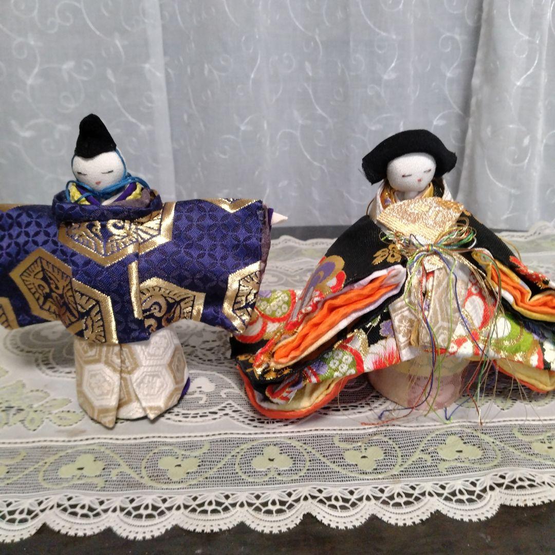 高級正絹帯地手作りお雛様