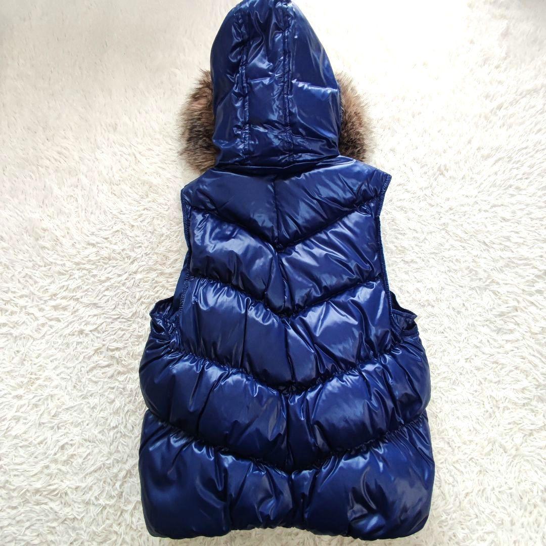 極美品　OLD GAP ファー ダウン ベスト 光沢 y2k archive　L