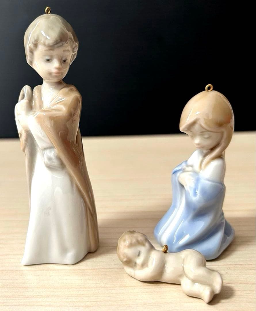 リヤドロ　クリスマス ミニオーナメント　ホーリーファミリー　キリスト降誕