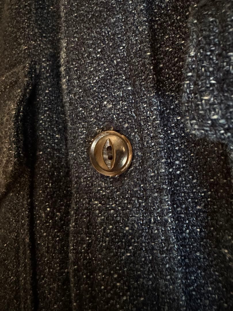 レア　ウエス　UES インディゴエクストラベビーネルシャツ　裏起毛　1 日本製