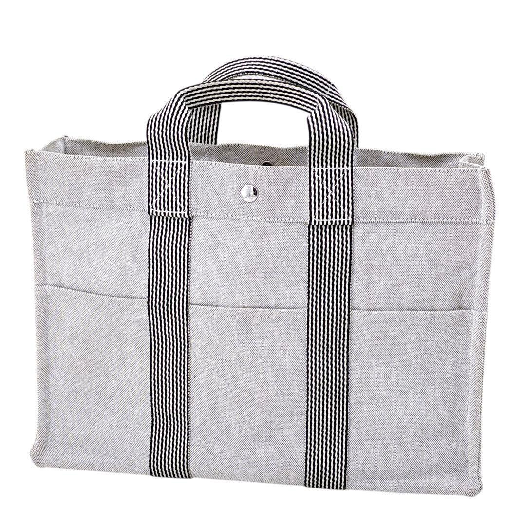 美品/エルメス/ニューフールトゥMM /トートバッグ/A4サイズ/エールライン/