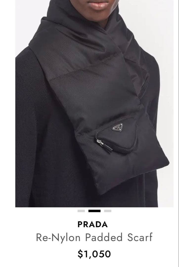 PRADA Re-Nylon Padded Scarf 日本未入荷