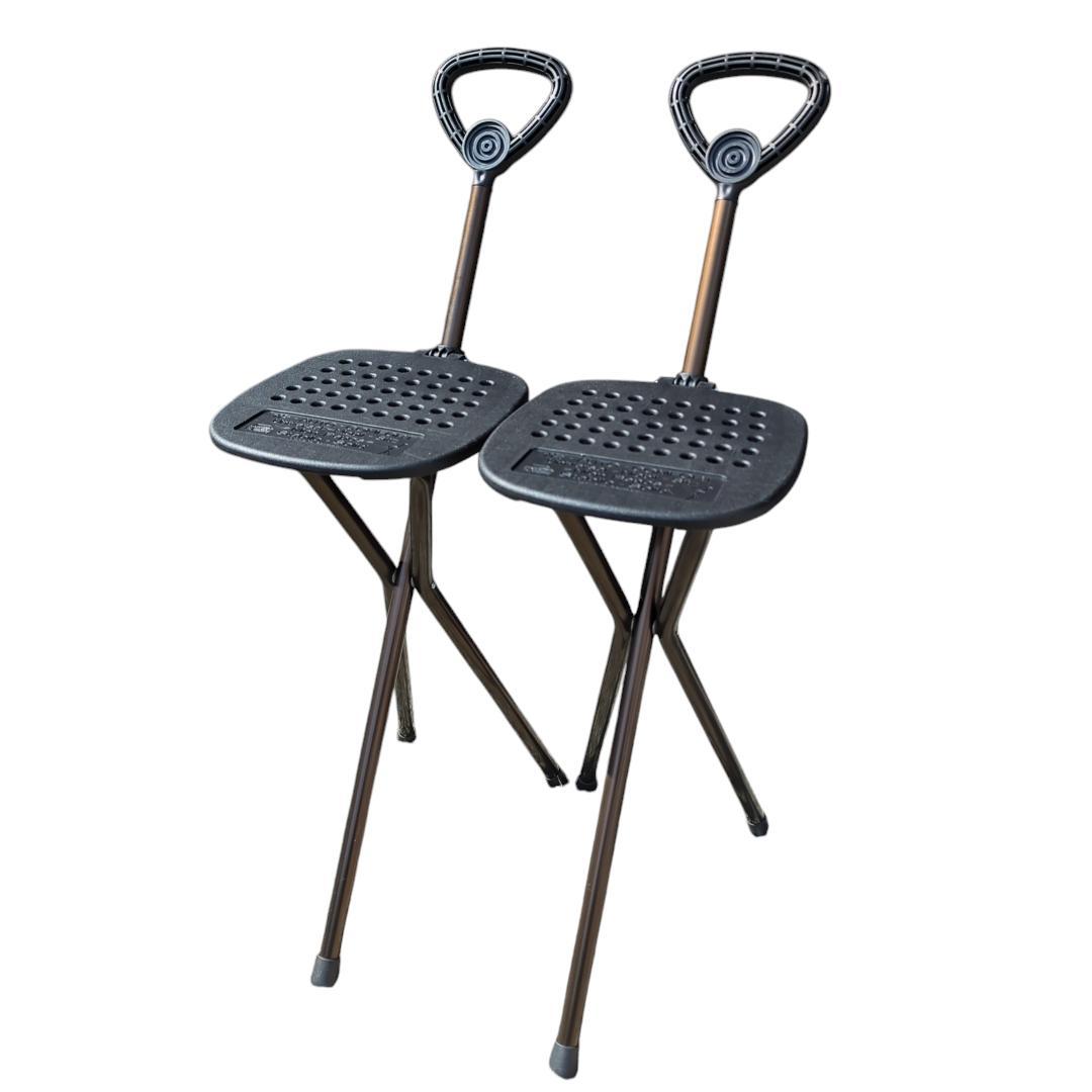 【2つセット】ドイツ製 折り畳み椅子 ステッキチェア AUTO-COMFORT