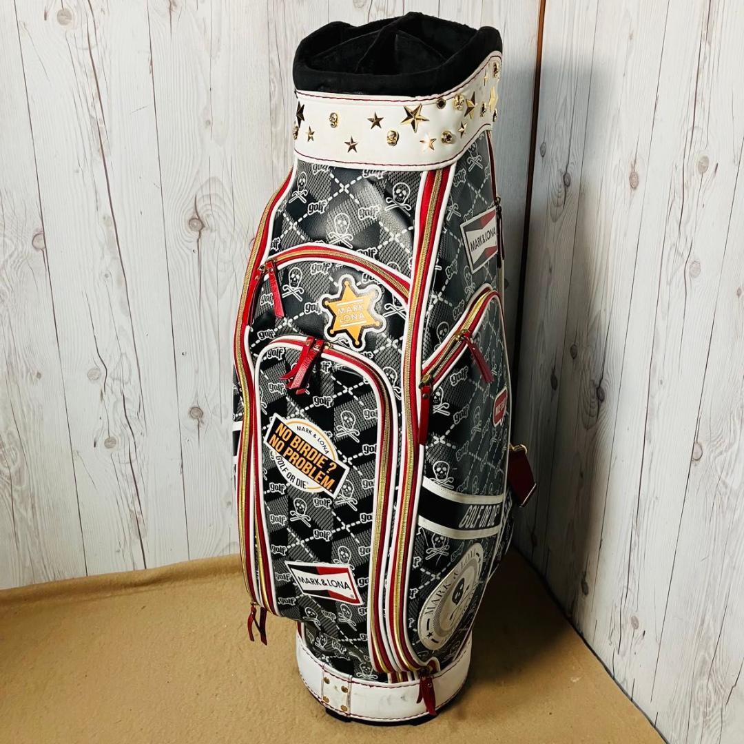 希少 MARK&LONA キャディバッグ Skull&Kilt 7分割 スカル柄