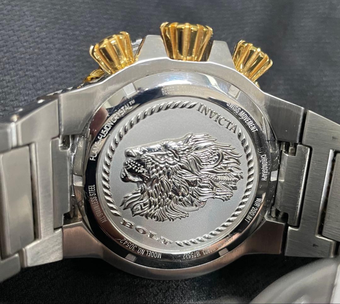 インビクタ　クロノグラフ 時計 ゴールド シルバー