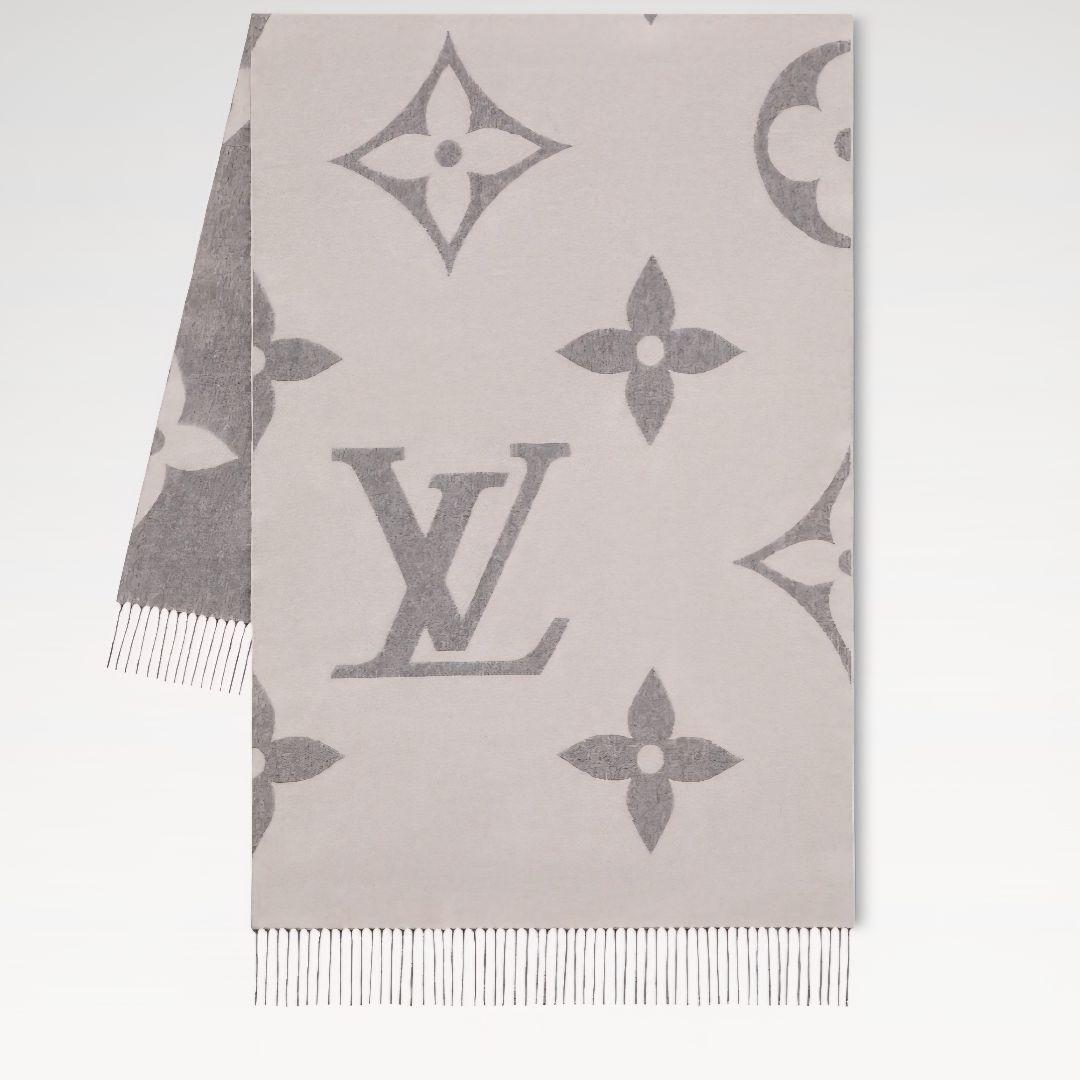 新品同様✨ルイ・ヴィトン マフラー モノグラム ジャイアント カシミア 現行品